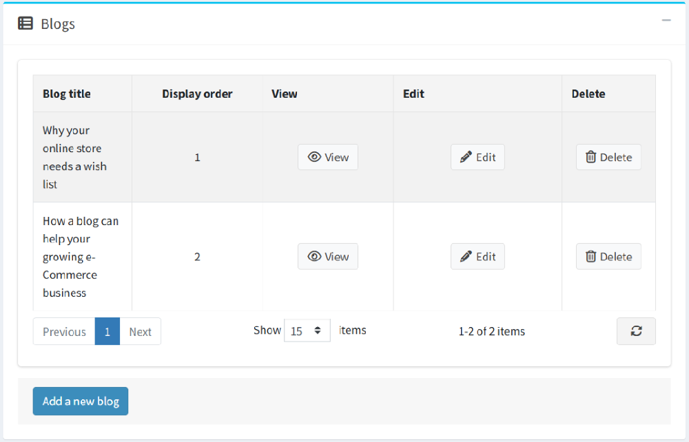 manage mapped blogs using advanced blog management